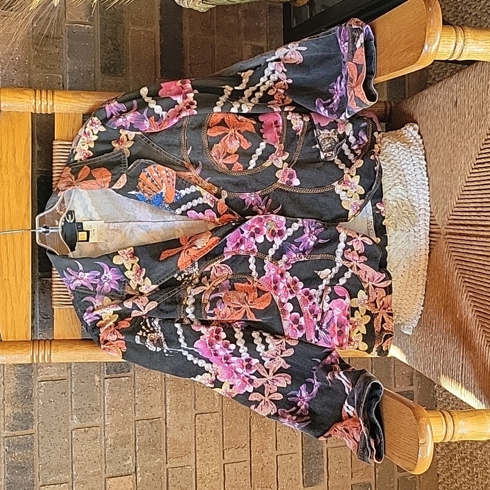 Roberto Cavalli, just cavalli, floral peplum blazer/jacket, size L
